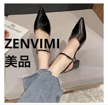 새상품급 ZENVIMI 하이힐 뮬 샌들 파티 스틸레토