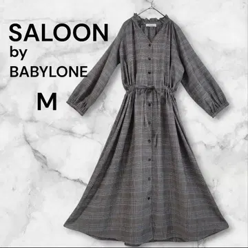 SALOON by BABYLONE 체크 롱 원피스 체크