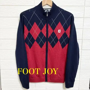 [ 한정판 SALE! ] FOOT JOY 니트 지퍼 스웨터 아가일 무늬