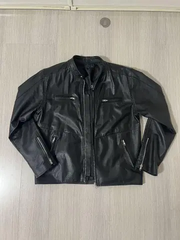 천연 가죽 블랙 가죽 자켓 XL