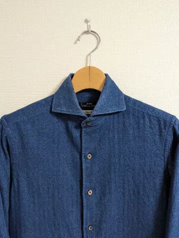 SHIPS 쉽스 셔츠 인디고 블루 헤링본 남성용 일본제