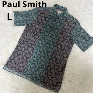 [ Paul Smith ] 페이즐리 무늬 반팔 셔츠 L