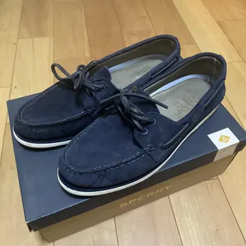 Sperry 탑사이더 네이비 스웨이드 데크 슈즈