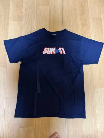 SUM41 티셔츠 밴드 티셔츠 빈티지 티셔츠 네이비 밴티