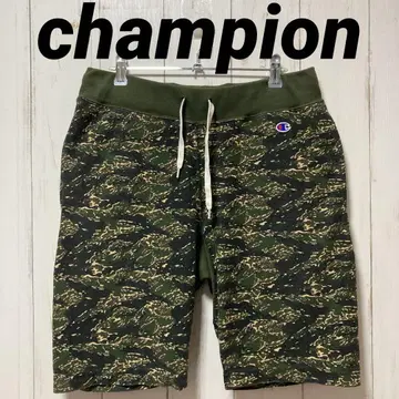 champion 챔피온 리버스 위브 타이거 카모 하프 팬츠