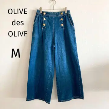 올리브 데 올리브 마린 팬츠 데님 블루 M 허리밴딩 5513