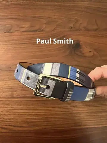 새상품급 [ Paul Smith ] 스트라이프 디자인 가죽 벨트