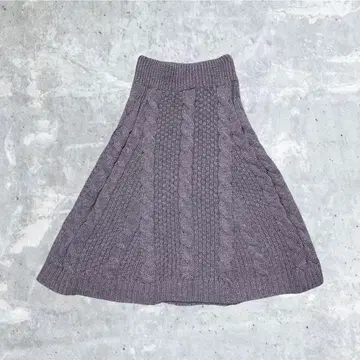 00's VINTAGE 플레어 스커트 그런지 FREE 그레이 니트