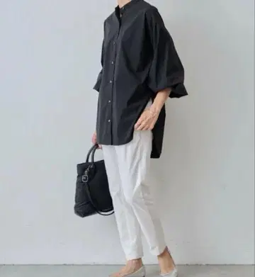 비어즐리 BEARDSLEY 블랙 긴팔 셔츠 여성용