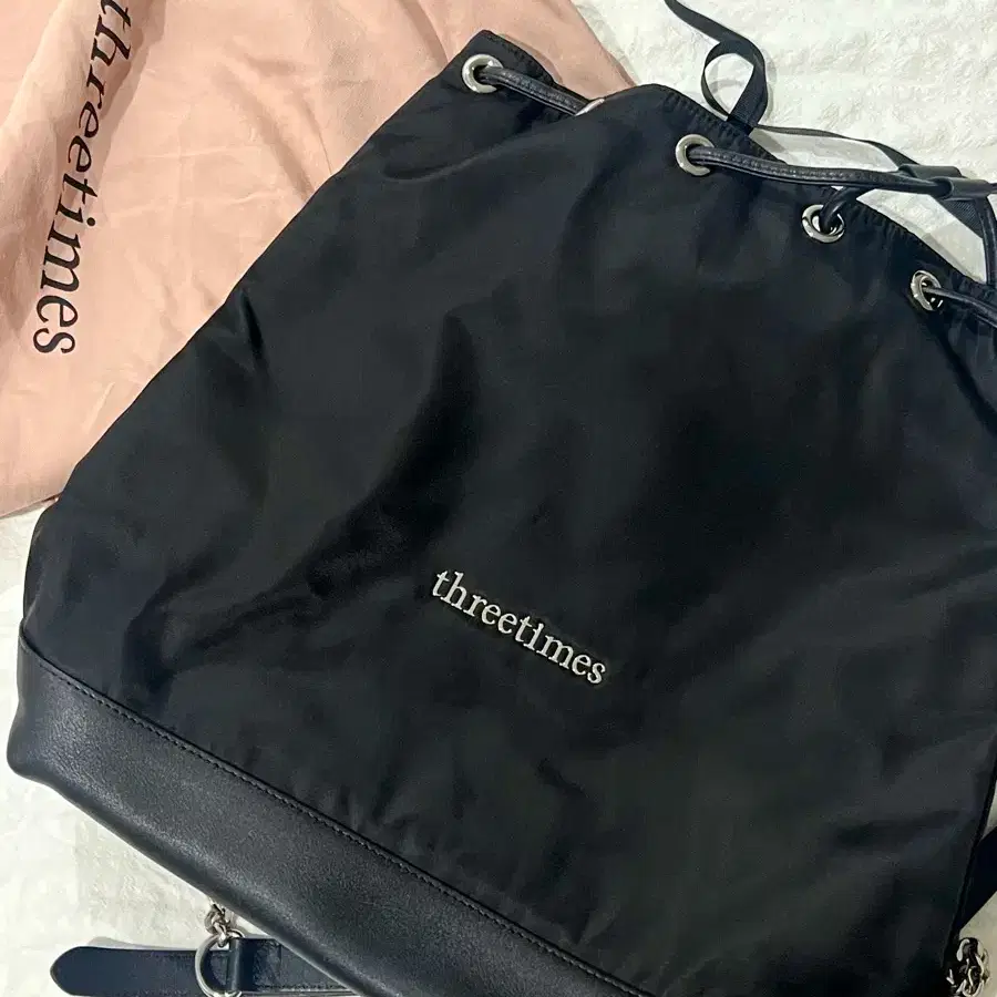 韓国　threetimes classic tie backpack 韓国threetimes classic tie backpack