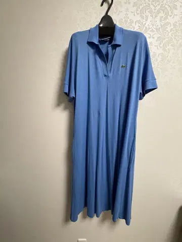 Lacoste 반팔 셔츠 원피스 파랑