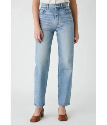 MOUSSY PLAIN JEANS STRAIGHT 라이트 블루 23인치