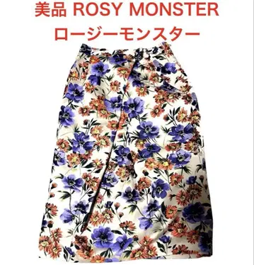 새상품급 RosyMonster 로지몬스터 타이트 스커트 플라워 꽃무늬