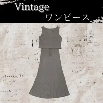 새상품급 [ 00's vintage ] 원피스 그레이 리브