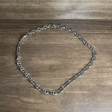 00s vintage 실버 닻 체인 목걸이 sv925 C1