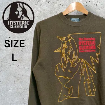 새상품급 HYSTERIC GLAMOUR 스웨터 맨투맨 L 사이즈 자수