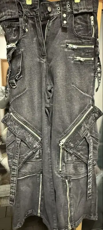 NO/FAITH STUDIOS FLARE CARGO DENIM PANTS