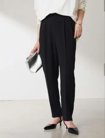 [ 2025SS ] 마이너스 3kg 저지 슬림 테이퍼드 팬츠 블랙