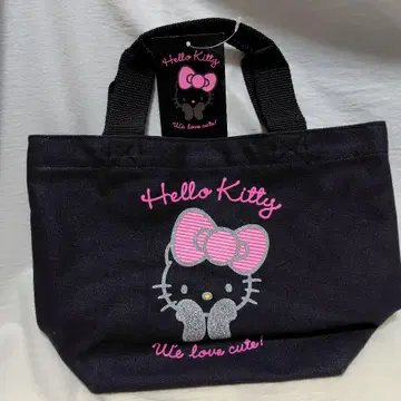 헬로키티 리본 토트백 미니 핸드백 블랙