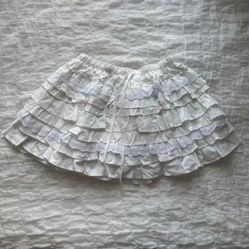 fekete 프릴 미니 스커트