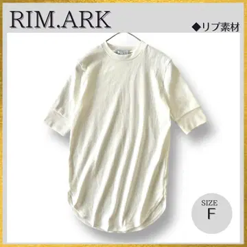 새상품급 RIM.ARK 크레피 리브 T셔츠 코튼 T셔츠 F 완판색