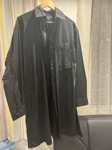 Y-3 블랙 롱 셔츠 오버 사이즈