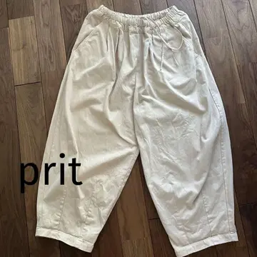 prit 트윌 기모 볼 팬츠 베이지