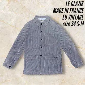 새상품급 LE GLAZIK 히코리 커버올 프랑스제 데님 자켓