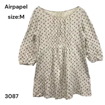 Airpapel 에어파펠 셔츠 상의 M 올 패턴 스타일리시 귀여운