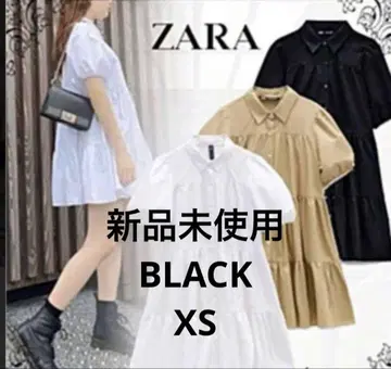 ZARA 어깨 퍼프 원피스 블랙 XS 미사용 새상품