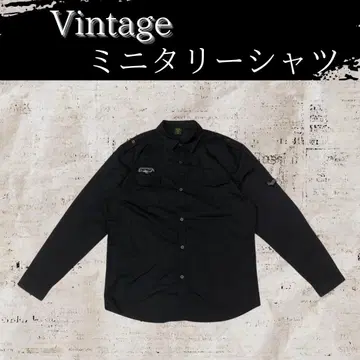 고품질 [ 00's vintage ] 밀리터리 셔츠 블랙
