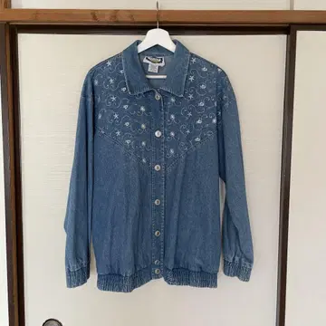 Vintage 구제 의류 TEDDI 자수 데님 자켓