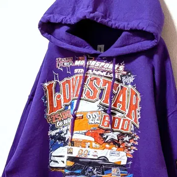 길단 FCA 로우 스타 600 후드 맨투맨 퍼플 보라색 L 구제 의류