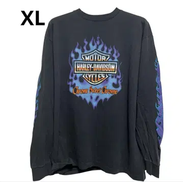 XL Harley-Davidson 롱 슬리브 티셔츠 블랙