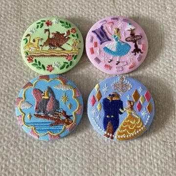 [ 타임세일 ] 자수 캔뱃지 라이온킹 앨리스 덤보 미녀와 야수