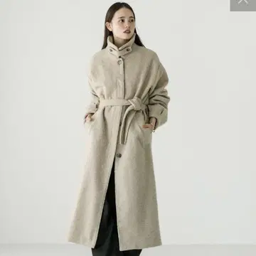 [ mystic ] 스탠 칼라 롱 코트