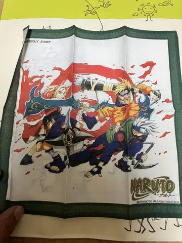 [레어] [레트로] NARUTO 손수건 수건 2002년 점프 경품