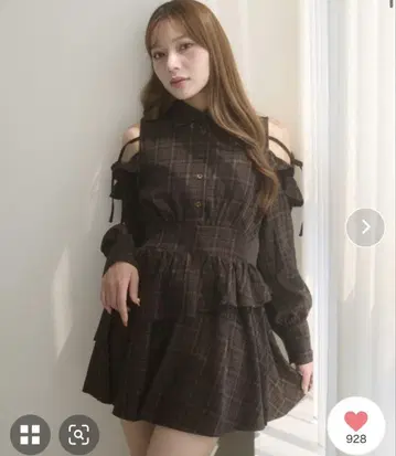 Ambre Neige 앙브르네쥬 모듬 리본 카타아키 셔츠 원피스