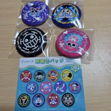 원피스 ONE PIECE 자수 캔뱃지 세트 4개 세트 로우 외