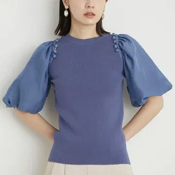 릴리 브라운 리브 니트 상의