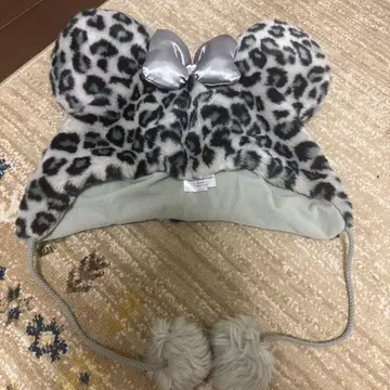레오파드 무늬 미키풍 모자