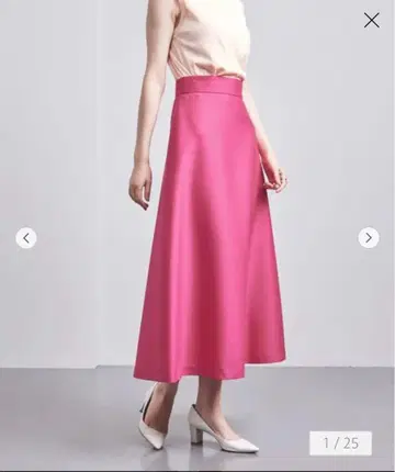 무료배송 United Arrows 핑크 플레어 스커트