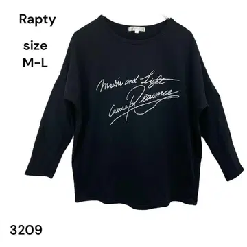 Rapty 라프티 셔츠 상의 블랙 M L 여성용