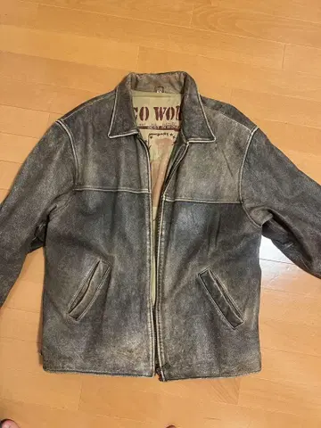 PICO WORK 다크 그레이 가죽 자켓