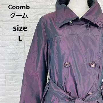 Coomb 쿠 퍼플 더블 브레스트 자켓 트렌치코트 L