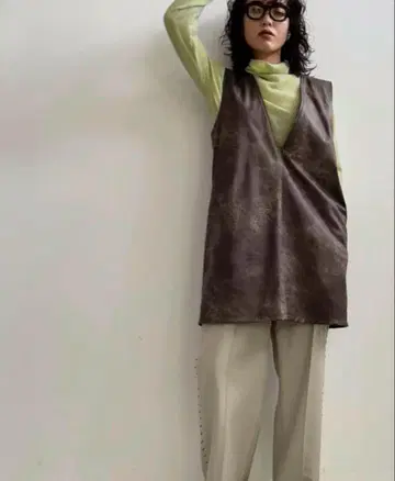 아메리빈티지 크러쉬 가죽 베스트