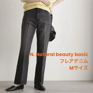 플레어 데님 팬츠 N. 내추럴 뷰티 베이직 M 사이즈 블랙