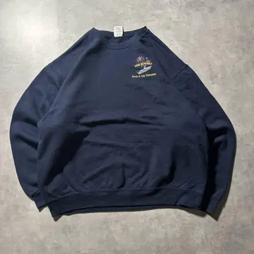 JERZEES USS HORNET 자수 원포인트 로고 90s 맨투맨