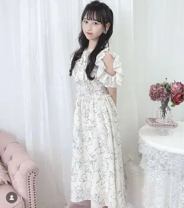 evelyn 꽃무늬 프릴OP 원피스