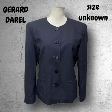 2101 [ GERARD DAREL ] 노카라 자켓 레트로 네이비